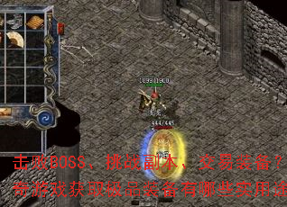 ����BOSS����ս����������װ����������Ϸ��ȡ��Ʒװ������Щʵ��;����