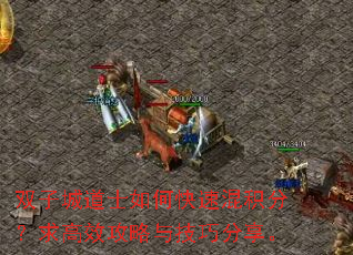 双子城道士如何快速混积分?求高效攻略与技巧分享。 双子城道士如何快速混积分?求高效攻略与技巧分享。